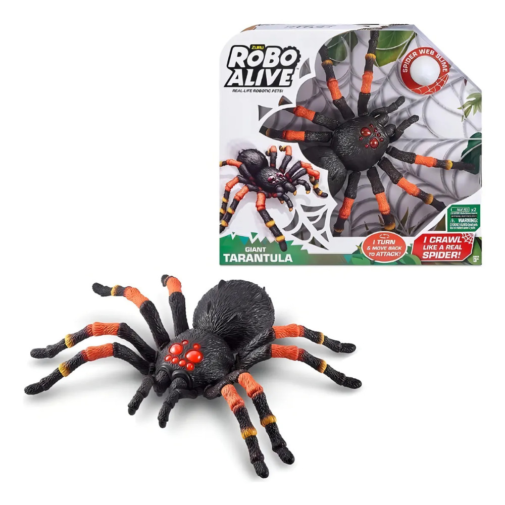 ARANHA ROBO ALIVE GIGANTE C/ SLIME IMITA TEIA - CANDIDE 1106