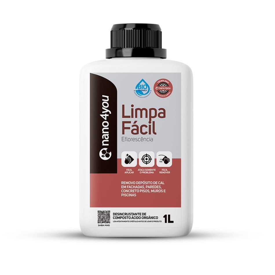 Limpa Fácil Eflorescência Removedor de Manchas Esbranquiçadas 1L nano4you em Oferta na Shopee