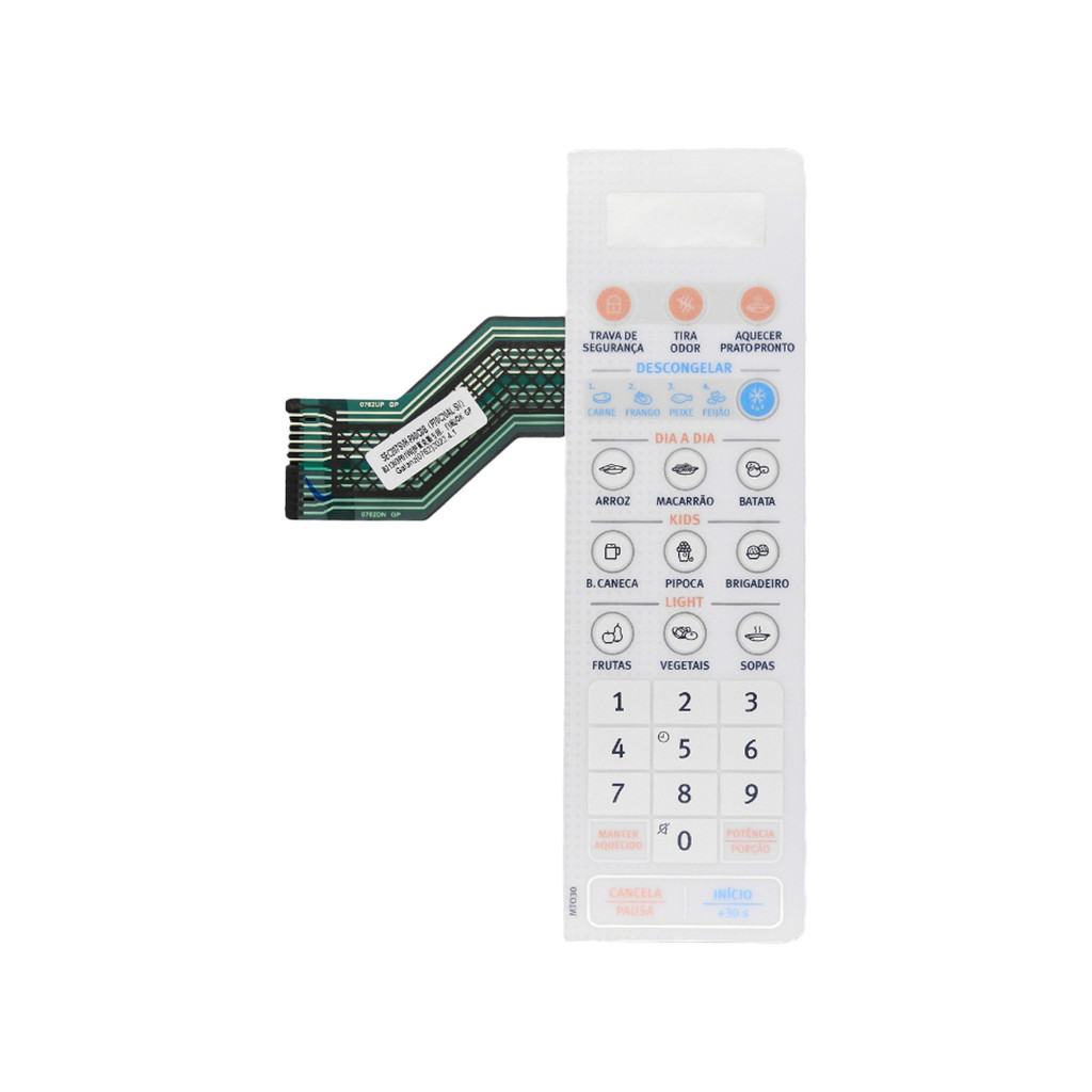 Membrana Painel De Controle Microondas Electrolux Mto30 Orig - A07970901