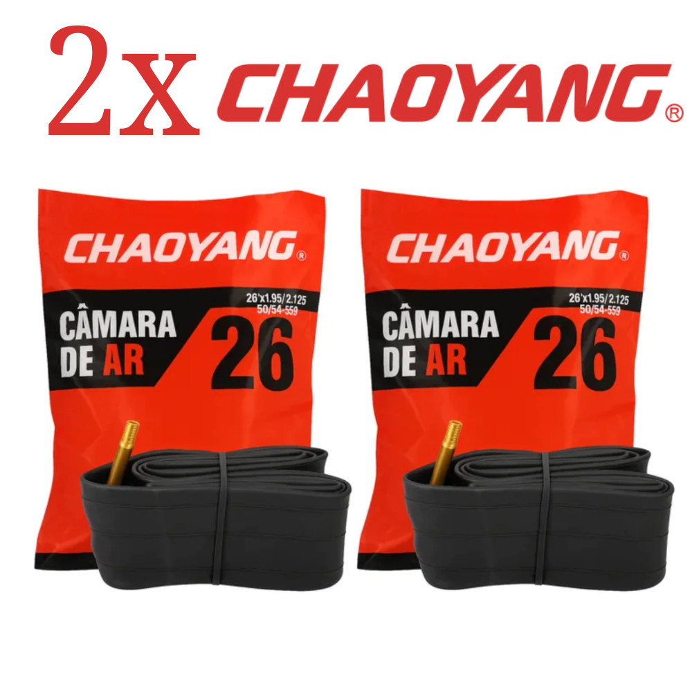 Kit 2 Câmaras De Ar Bicicleta Aro 26x1.90/2.125  Schrader em Oferta na Shopee