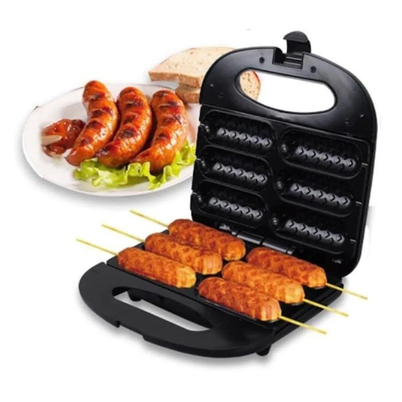 Máquina Elétrica Antiaderente Hot Dog Queijo Coalho Espetinho No Palito Maquina de Crepe Crepeira 110V e 220V