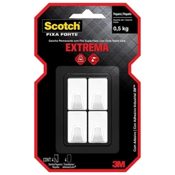 Gancho Pequeno SCOTCH Branco com 4 Unidades 3M