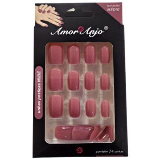 Unhas Postiças Adesivos Autocolantes Nude 24Un - Amor & Anjo em Oferta na Shopee
