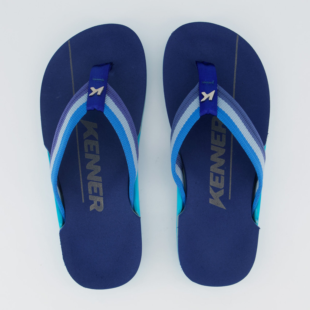 Chinelo Kenner NK6 Pro Tricolor Azul