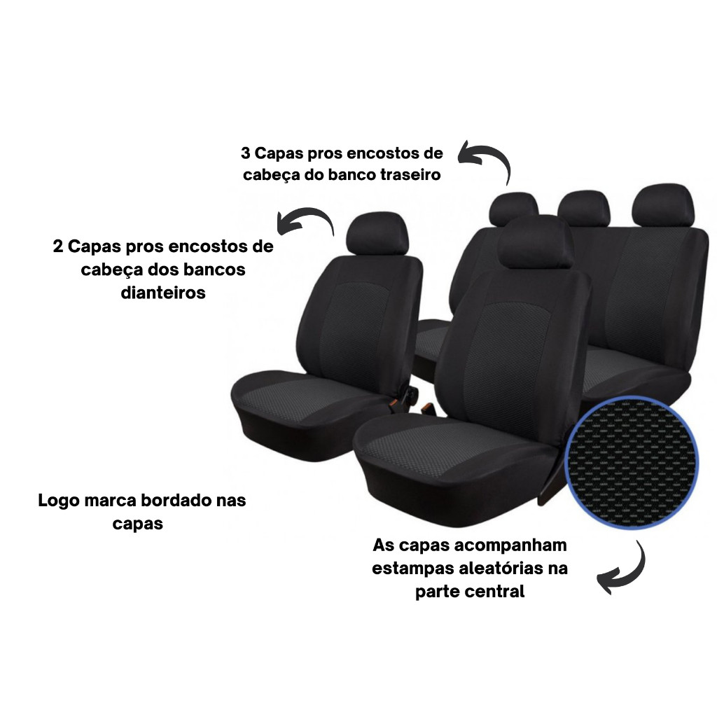 Detalhes do Capa Para Bancos Automotivos Tecido Original Celta Corsa Prisma Classic