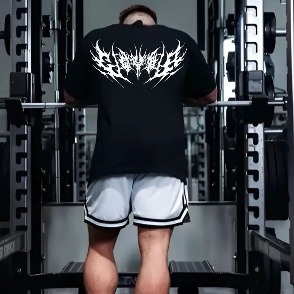 Camiseta masculina Oversized  para Academia Musculação camisa algodão over Asa de esqueleto 100% Algodão