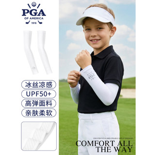 PGA Golf crianças manga de seda gelo verão macio fresco sentimento respirável alta elástica antiderrapante forro proteto
