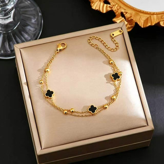 Pulseira de Encanto de Coração em Aço Inoxidável para Mulheres ANJIN.B