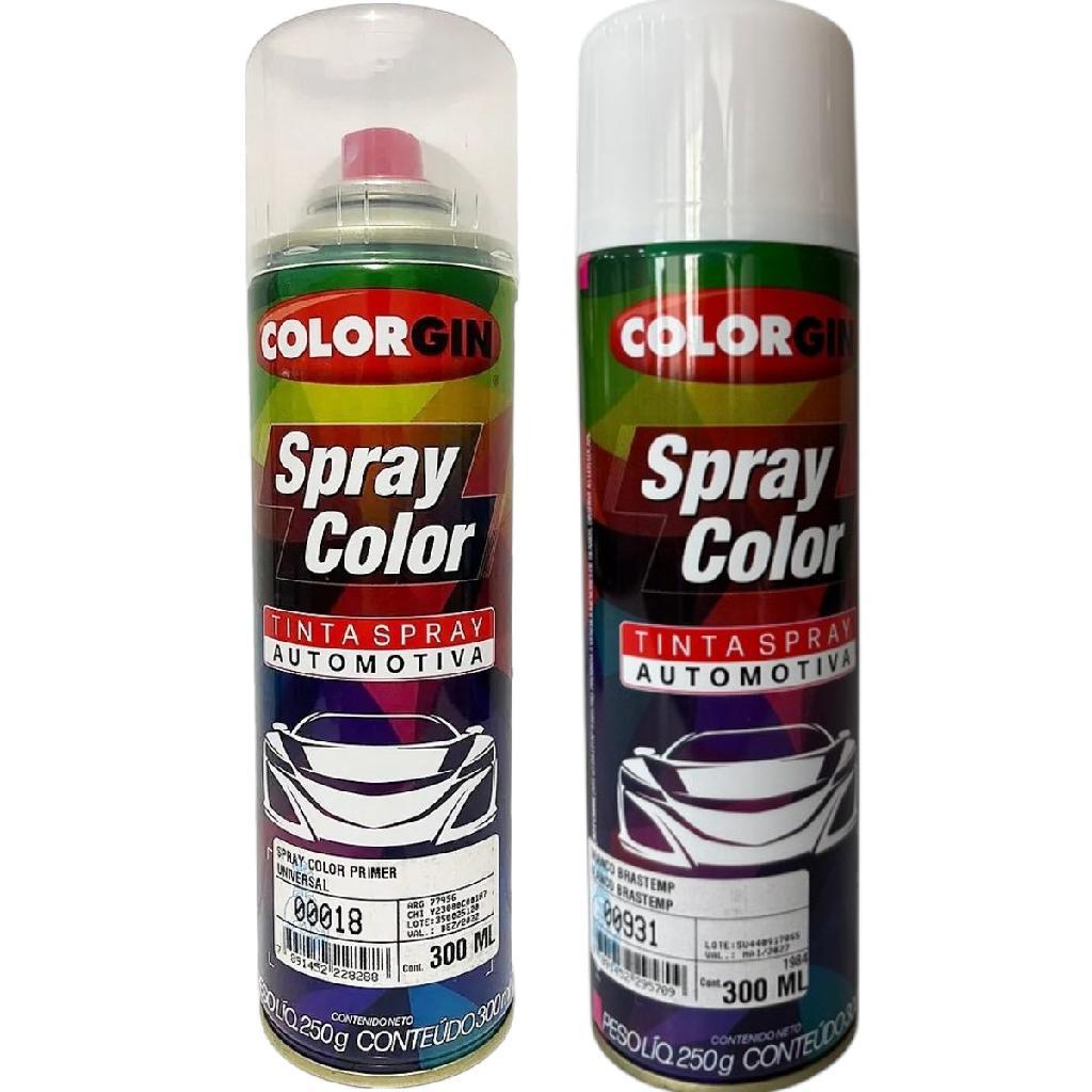 KIT TINTA AUTOMOTIVA COLORGIN BRANCO BRASTEMP + PRIMER UNIVERSAL