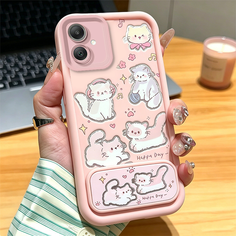 Capa Para samsung a06 a04 a04s a04e a05s a05 a07 A17 a16 5g normal capinha feminina Suporte anti impacto JTKLMZJ8