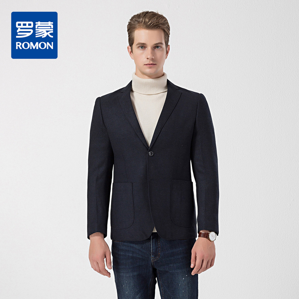 Lomon outono inverno Blazer masculino terno Formal negócios Commuter Casual quente pequeno terno único terno jaqueta sup
