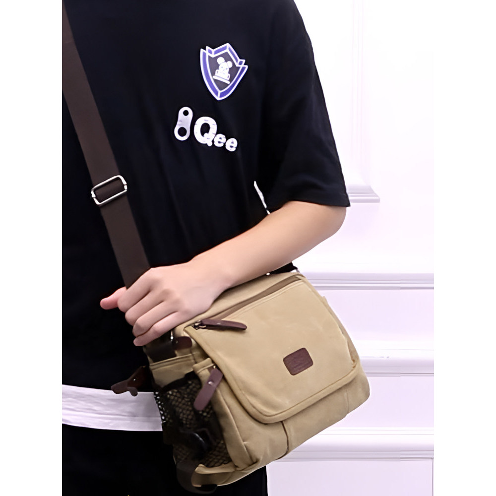 Bolsa de ombro masculina bolsa de verão pequena bolsa esportiva Casual mensageiro de lona masculina pequena