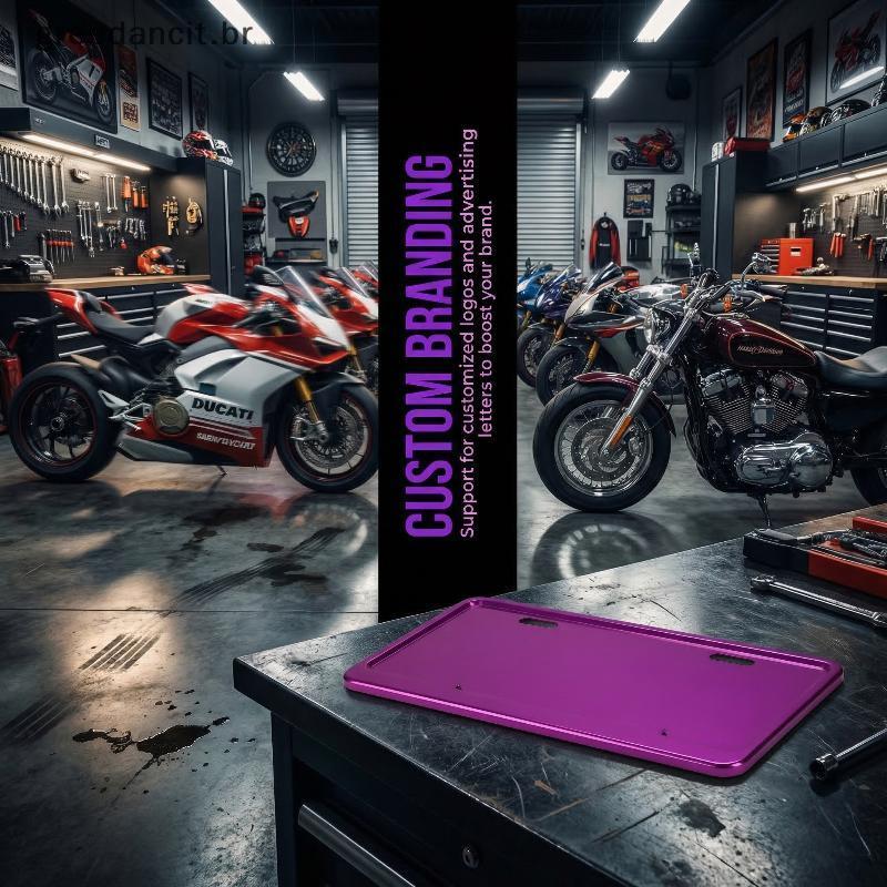 Sutiã De Placa De Licença De Motocicleta , Liga De Alumínio Universal , Forte , Durável Para Scooter , Dirt Bike , Perso