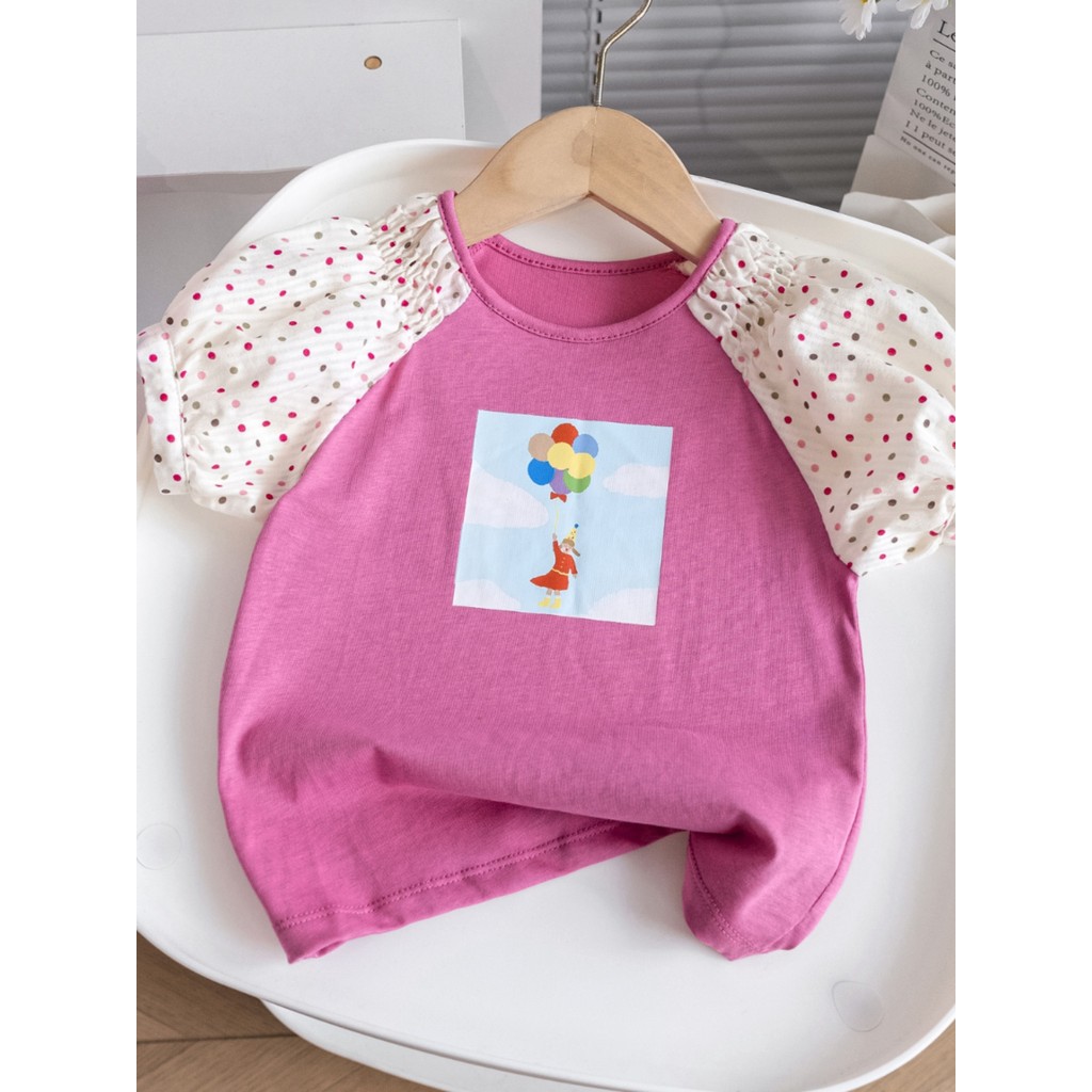 Verão meninas camiseta estilo coreano moda 3 meninas estilo doce topos All-Match em torno do pescoço estilo fino criança
