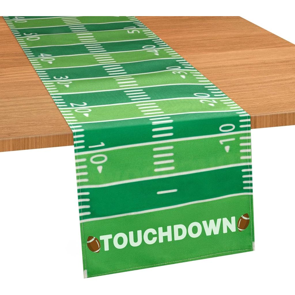 Caminho de Mesa, Decorações para Festa Temática de Rugby, Decoração de Mesa com Tema de Bola de Rugby, Decorações para F