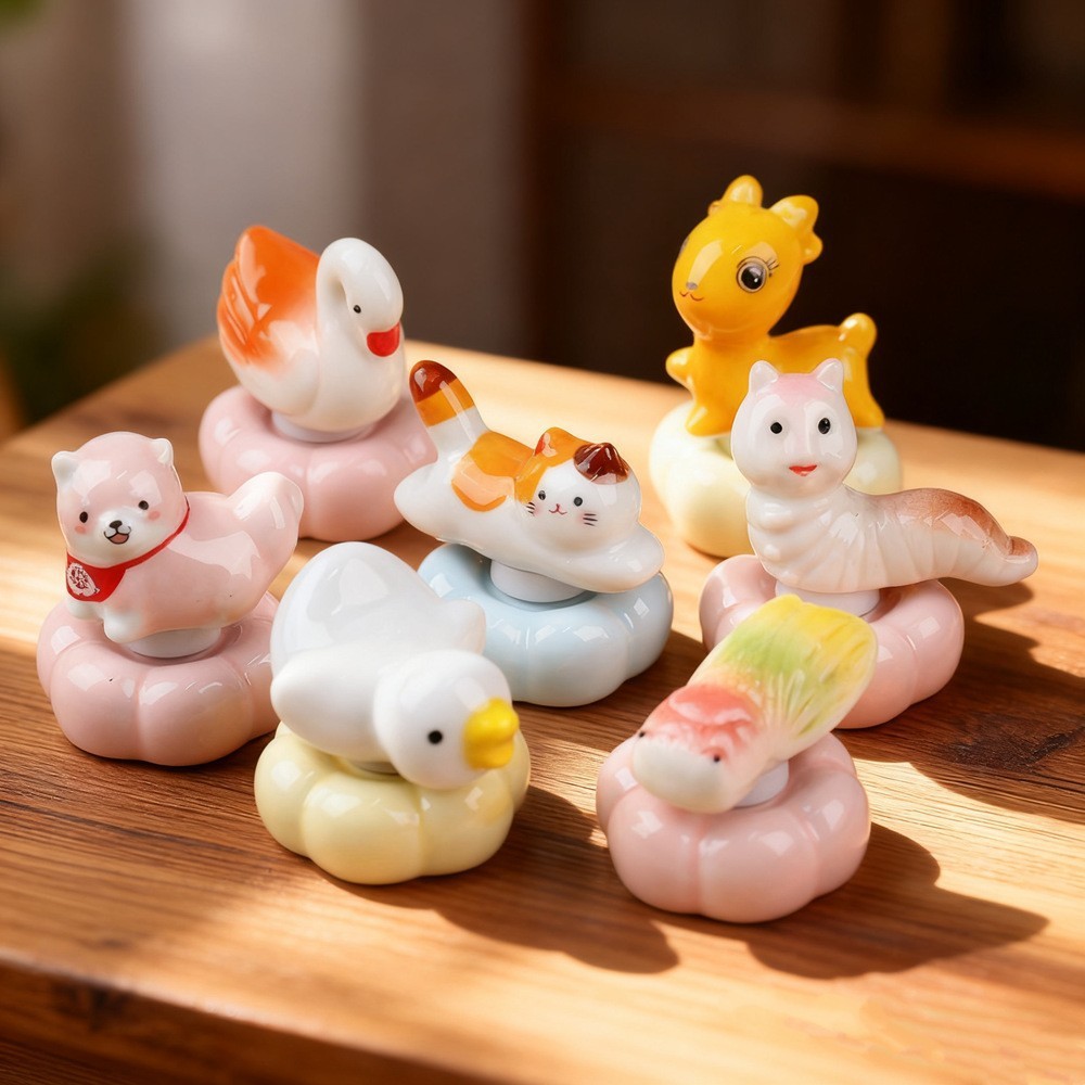 Decoração fofa criativa decoração de mesa de alto valor cerâmica Animal namoradas colegas de classe decoração de present