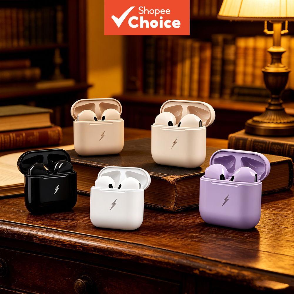 Pro4 Fones De Ouvido Air TWS Semi-In-Ear Bluetooth Dolby Atmos Chamada Com Microfone Portátil Compatível Smartphones Via