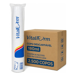 Copo Descartável 180ml Kit 500 Ou Caixa Fechada Branco