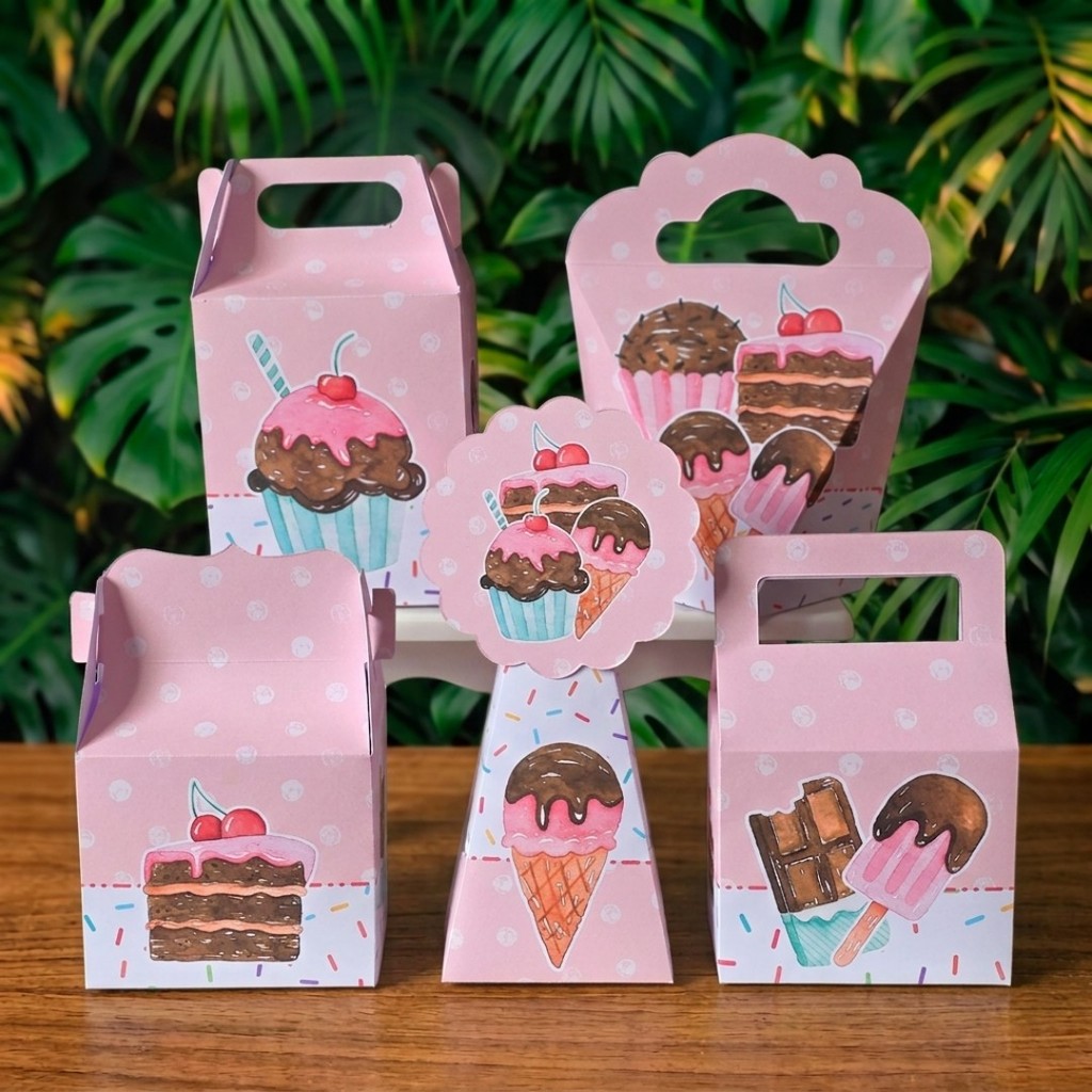 Kit Festa Caixinhas CONFEITARIA lembrancinhas personalizadas para aniversario infantil decoração mimos