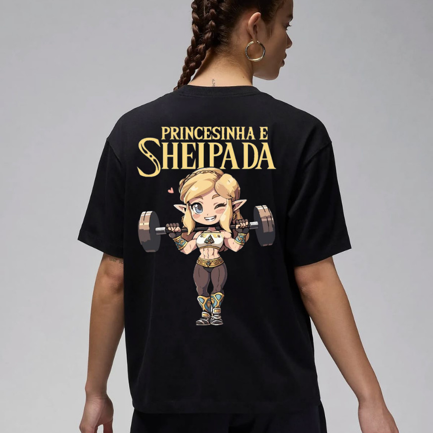 Camisa Oversized Larga Feminina Moda Fitness Para Treino Academia Camiseta 100% Algodão Confortavel Estilosa