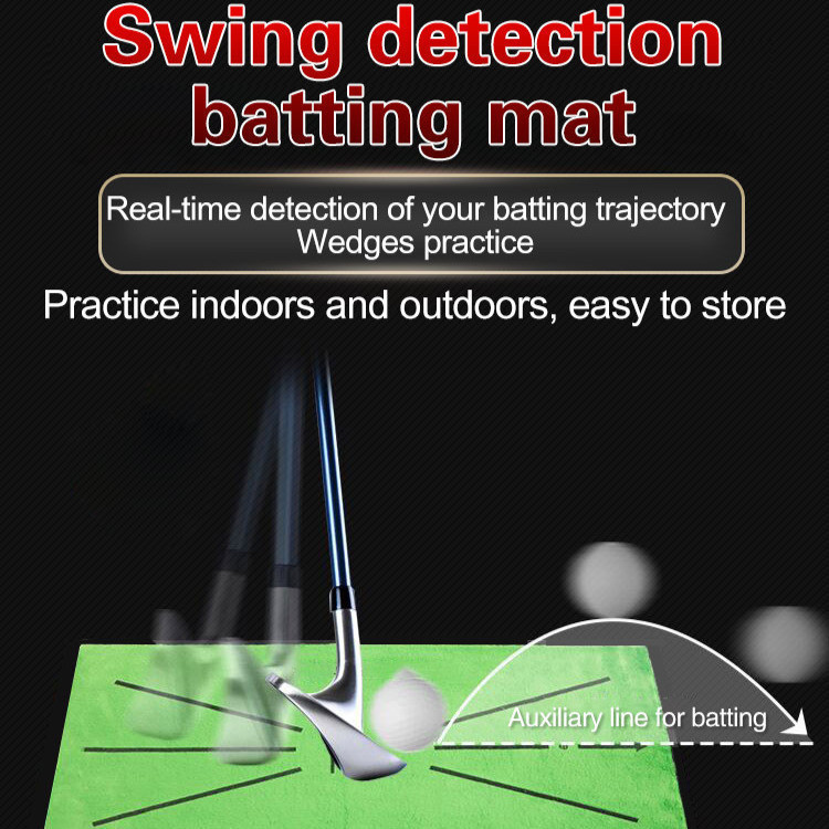 【Rastreamento de Trajetória】Golf Swing Training Mat with Ball Contact Analysis | Tapete de Golfe/Tapete de Prática/Tapet