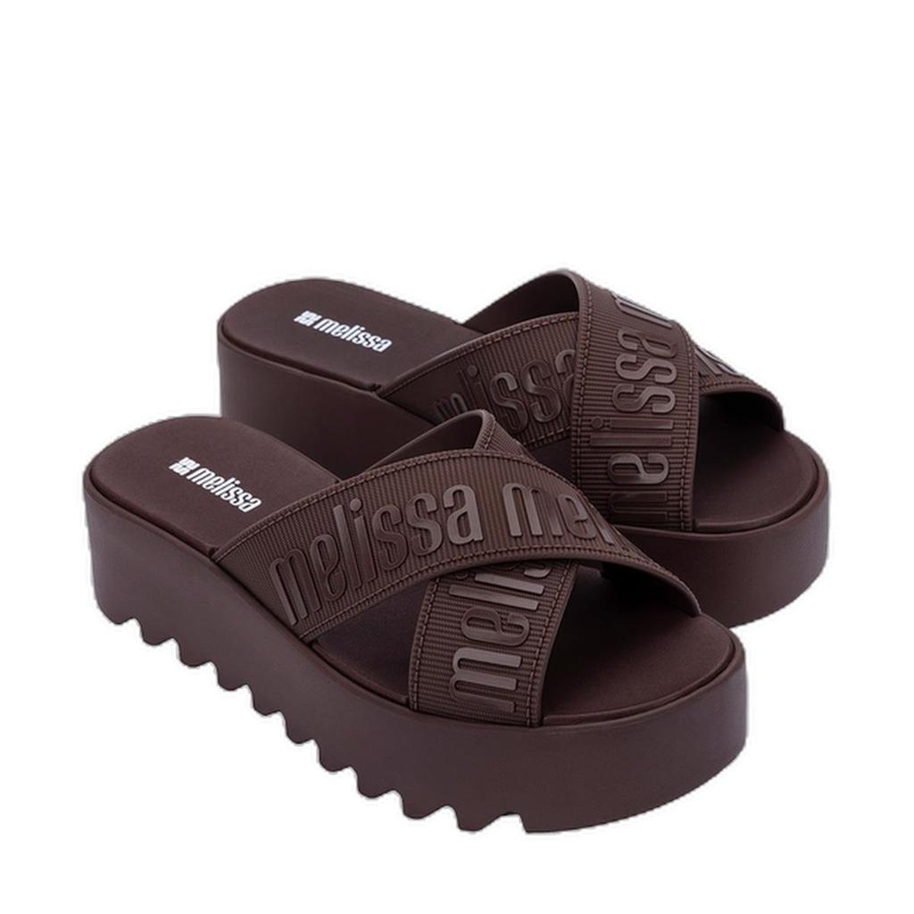 Melissa M Lover Cross Strap Platform Bronze Marrom — imagem 2 de 2
