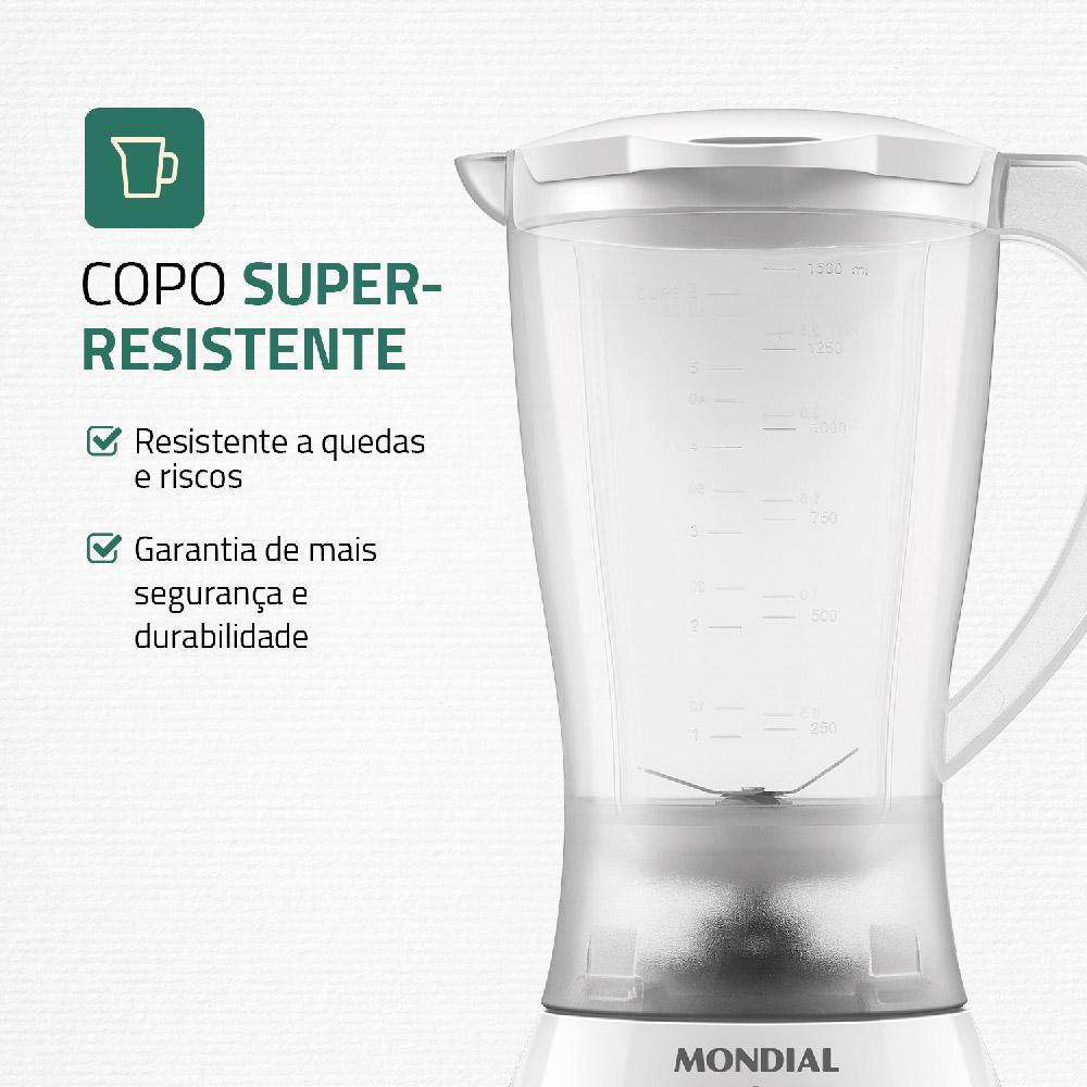 Detalhes do Liquidificador Mondial Easy Power L550 Branco 127V