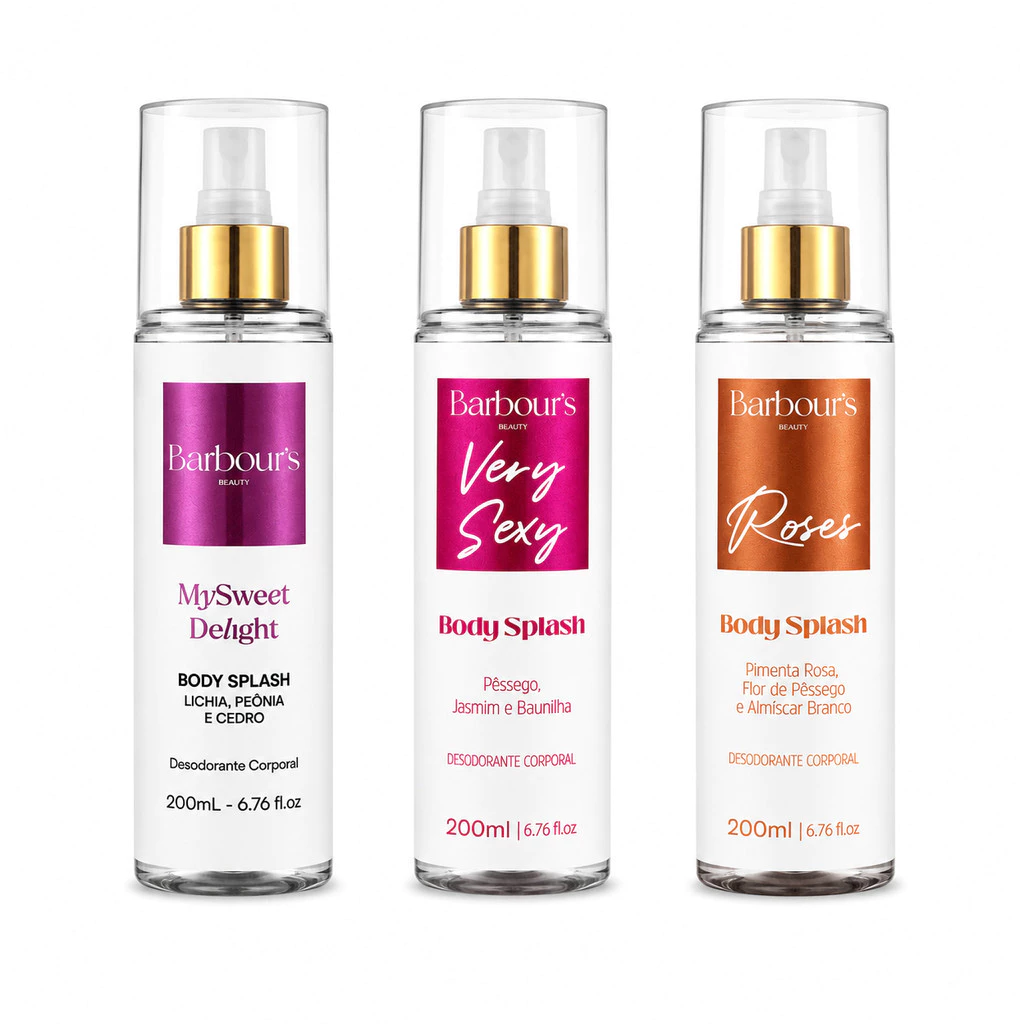 Kit 3 Body Splash Barbours Longa Fixacao — imagem 1