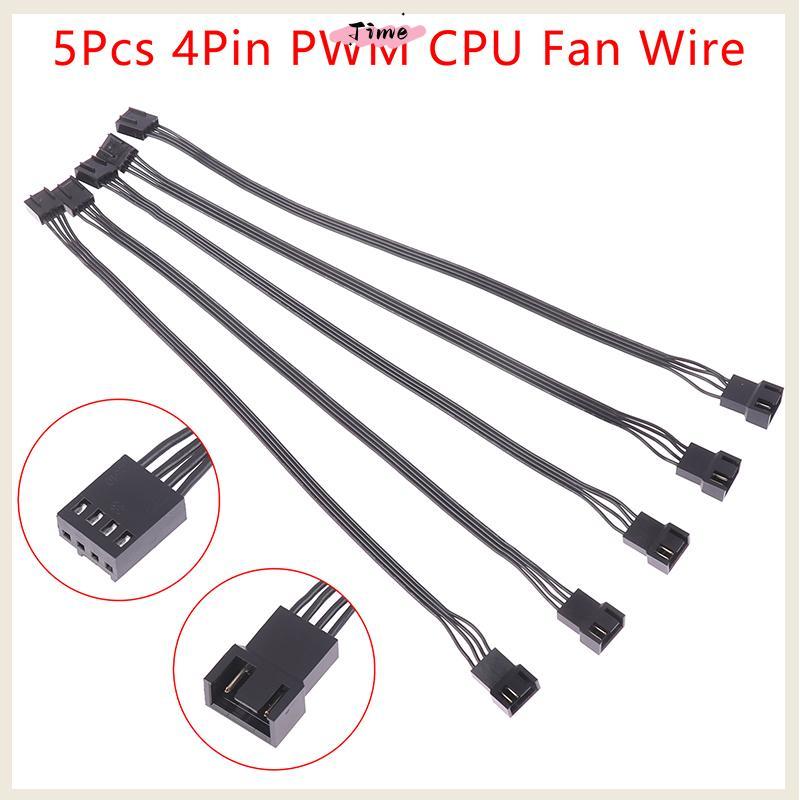 Tempo 5 Pçs 4Pin PWM CPU Ventilador Fio Conector Adaptador Computador Extensão Cabo De Alimentação Acessórios Substituiç