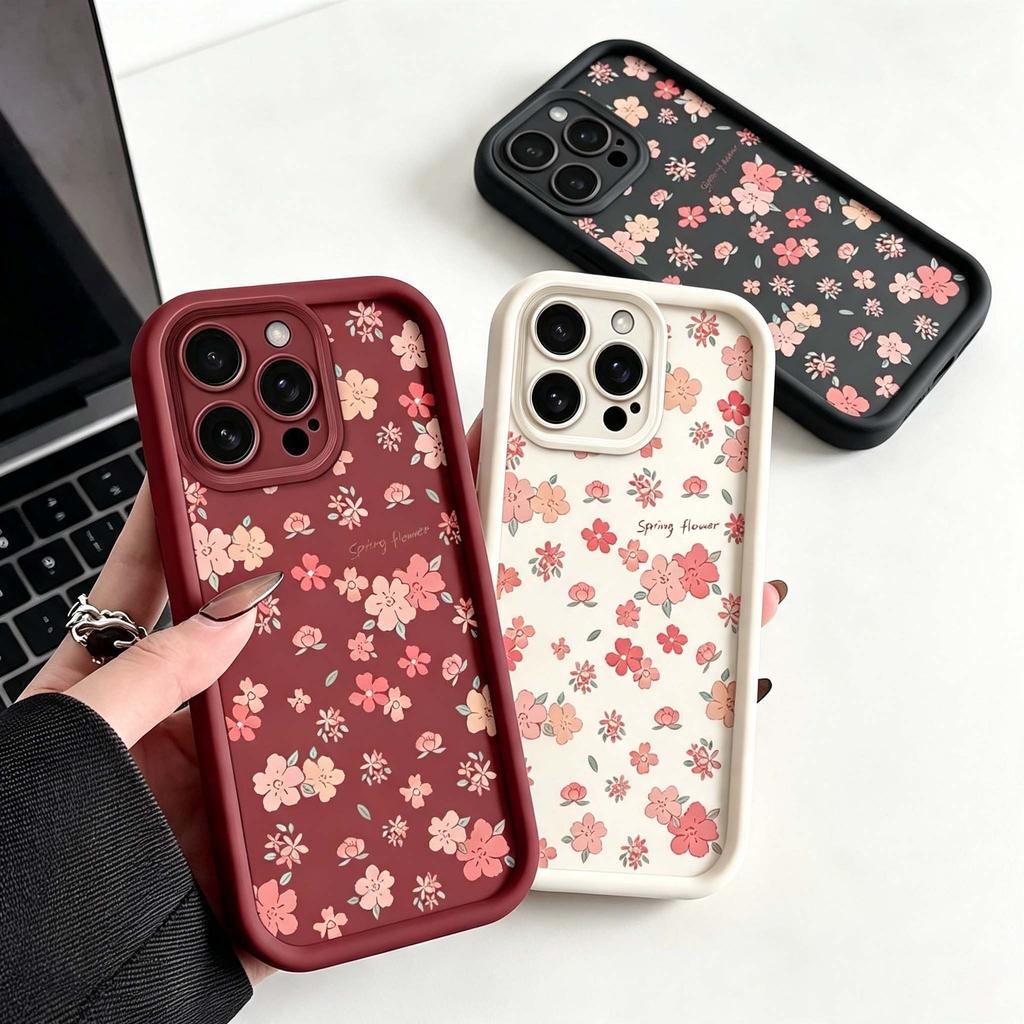 Capa De Silicone Para Samsung Galaxy a37 a57 a27 A36 A56 A55 A17 A07 A35 A16 A15 A53 5G Macia Pequena Flor