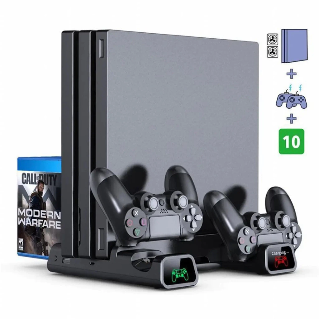 Base para PS4 DOBE Com Cooler e Carregador de Controle tp4-19076