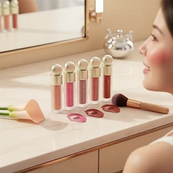 Blush Líquido Aveludado 24h - À Prova d'Água & Acabamento Natural, Item Essencial para um Look Sem Maquiagem com