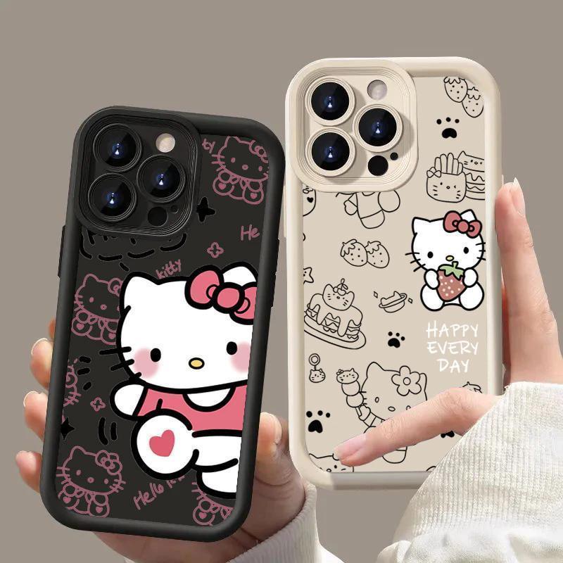 Olá Kitty Silicone Caso De Telefone Para Samsung A06 A07 A15 A16 A26 A36 A56 A14 A32 A05S A05 A55 A35 A34