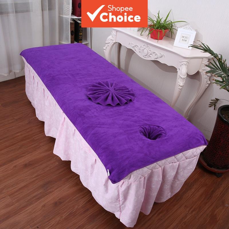 Toalha de Mesa de Massagem com Furo Absorvente para Camas de Salão de Beleza