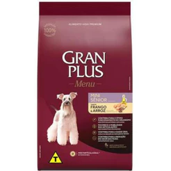 Ração GranPlus Menu Frango e Arroz para Cães Sênior Mini - 10,1Kg