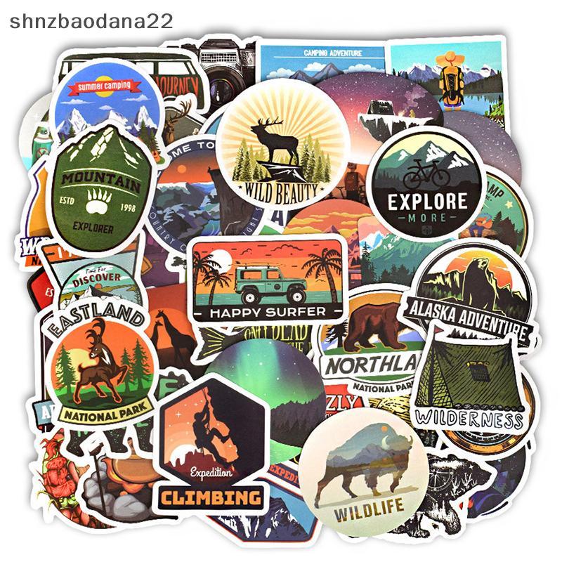 [Shnzd] 50 PCS Camping Paisagem Stiers Aventura Ao Ar Livre Escalada Stier À Prova D'água EMKK