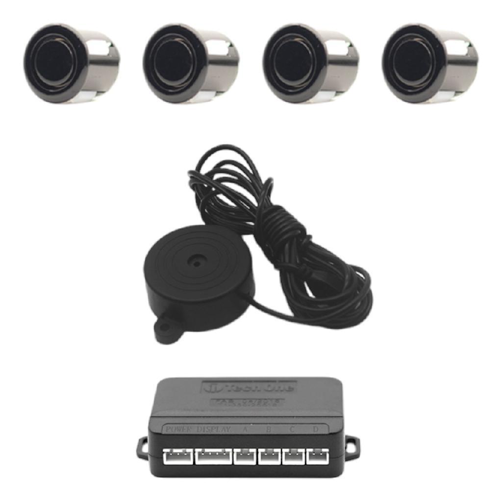 Imagem Sensor Estacionamento 4 Pontos Preto Brilho Display Led Preto Brilhante