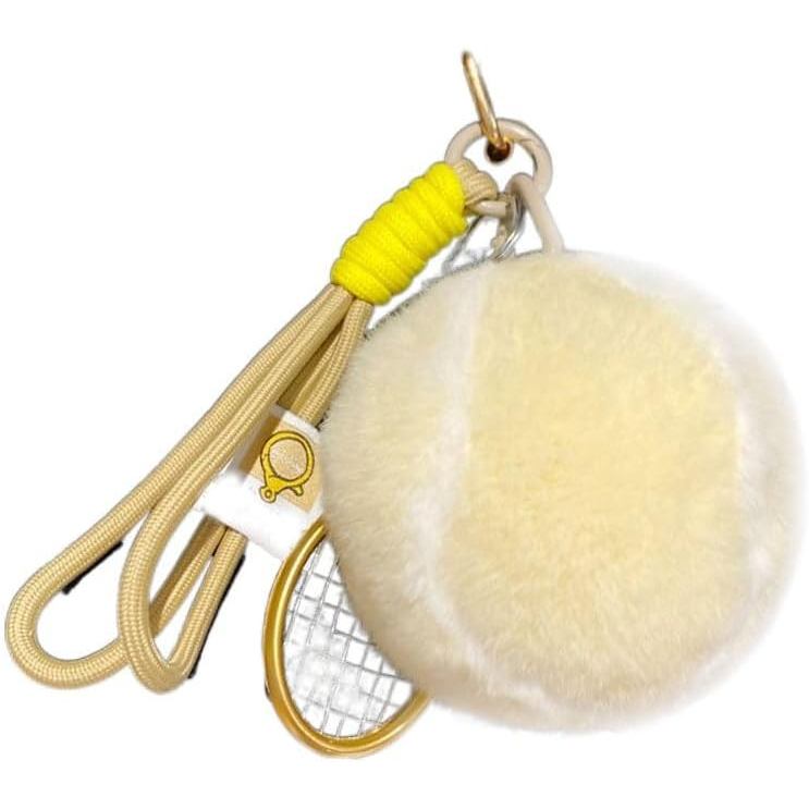 Chaveiro de Tênis Fofo, Chaveiros de Bola de Pelúcia Adoráveis, Pingente de Bola de Tênis de Pelúcia, Chaveiro de Pompom