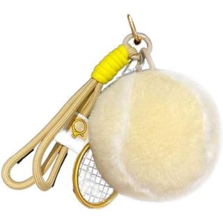 Chaveiro de Tênis Fofo, Chaveiros de Bola de Pelúcia Adoráveis, Pingente de Bola de Tênis de Pelúcia, Chaveiro de Pompom