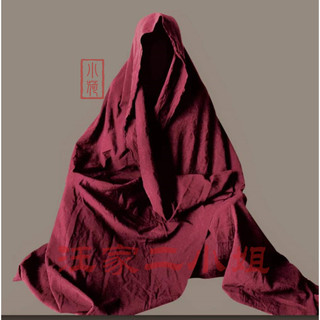 Lenço Medieval capa envoltório lenço capa Samurai Ranger cosplay Oversized quente algodão linho borda desgastada