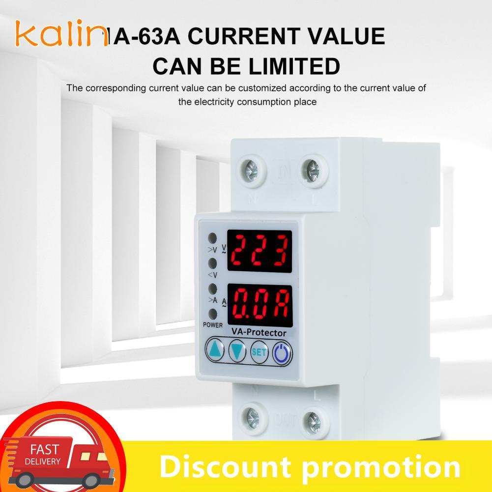 Kalin.br Protetor de tensão LED display duplo para eletrodomésticos compatíveis com geladeira AC Over Under Volt Guard