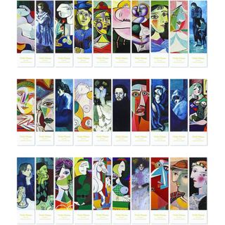 30 Marcadores de Página de Papel, Marcadores de Página com Obras de Arte de Picasso em Lote para Amantes de Livros, Conj