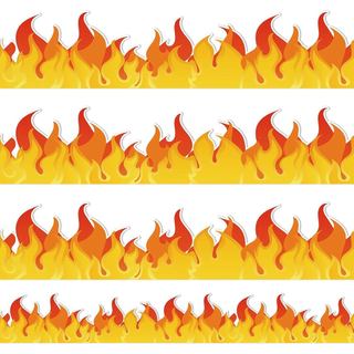 JarThenaAMCS Borda Decorativa para Quadro de Avisos de Incêndio, Vermelho e Laranja, Rolo de Borda Recortada para Decora