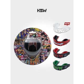H HBW profissional esportes protetor bucal cintas boxe luta Muay Thai Taekwondo basquete treinamento protetor bucal caix