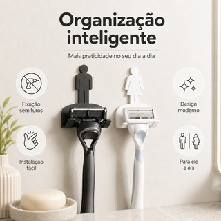 Suporte para Barbeador de Banheiro Lâmina de Barbear Barbeador Masculino Barbeador Feminino