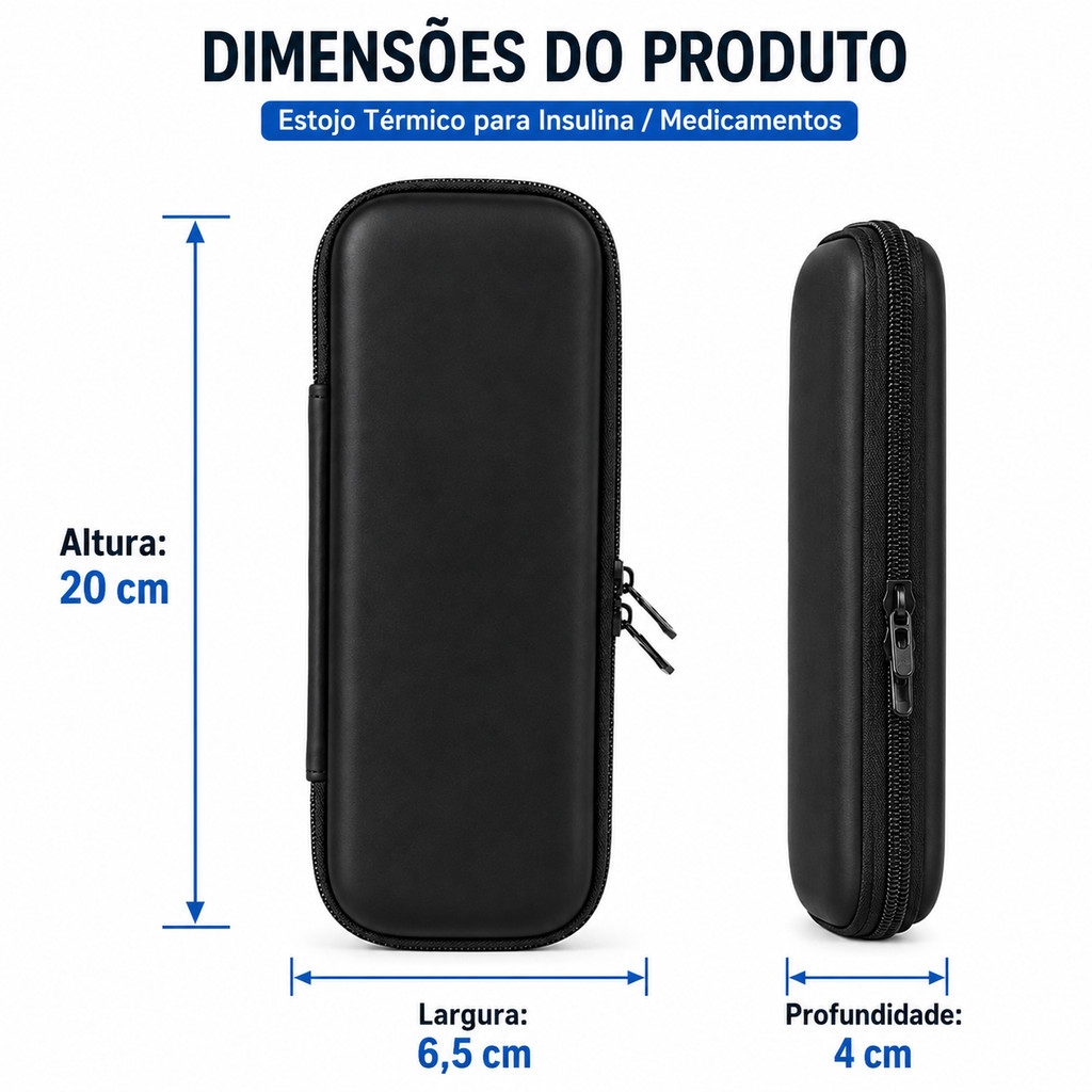 Estojo Térmico gelo Para Caneta Insulina emagrecimento Transporte Case Portátil Premium — imagem 2 de 2