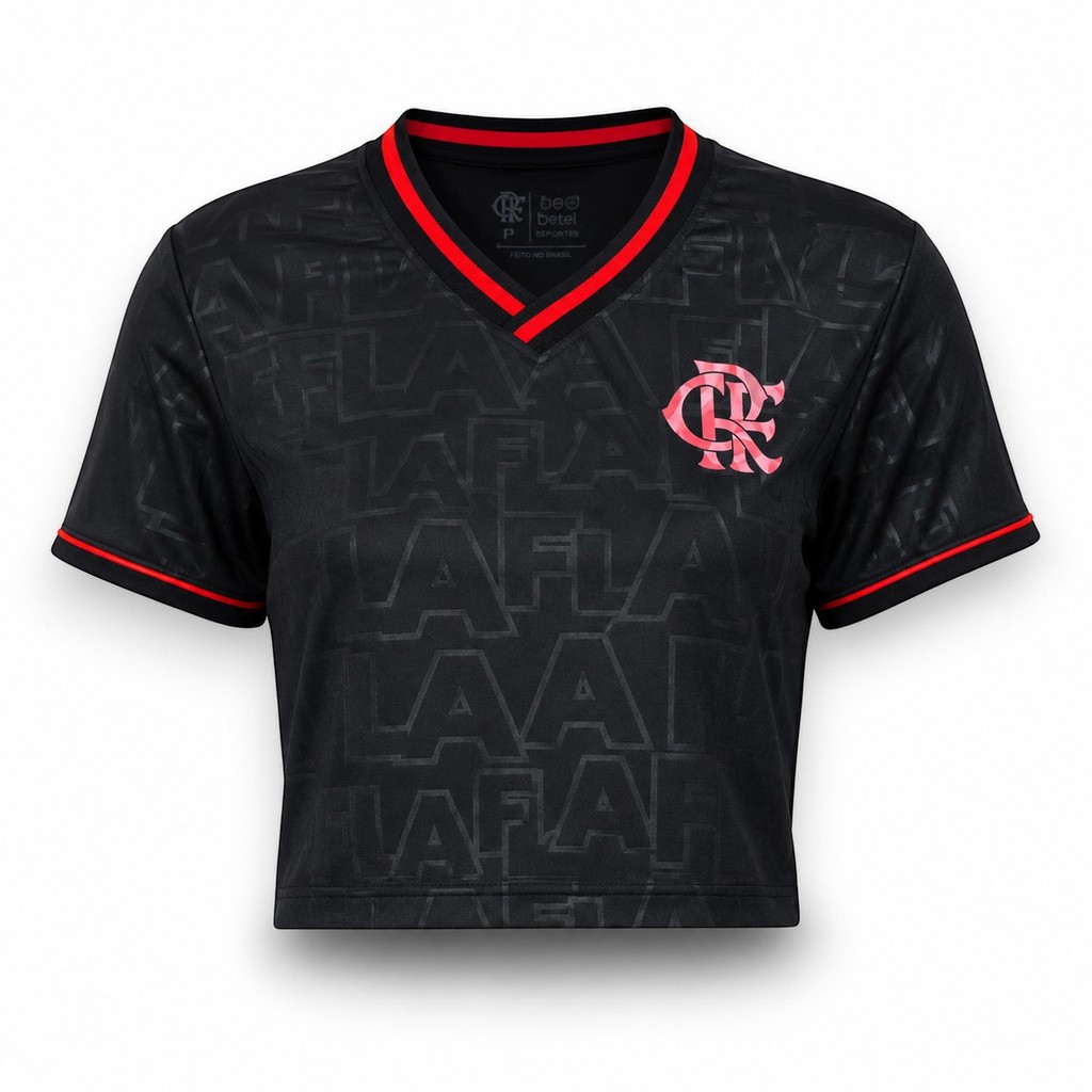 Camisa Cropped Flamengo Victory Feminina Oficial Licenciada
