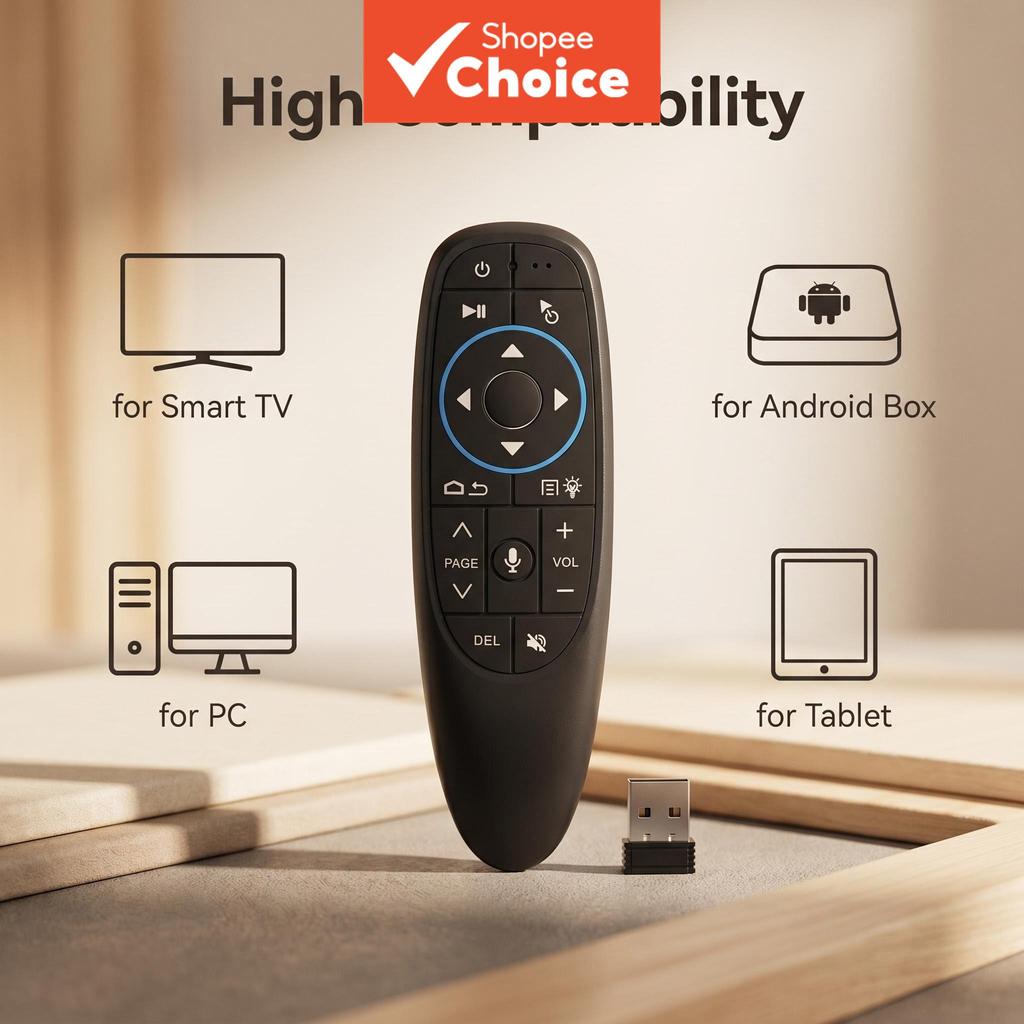 Controle Remoto Mouse de Ar Sem Fio QRL com Giroscópio de 6 Eixos para Caixa de Home Theater e Projetor de TV