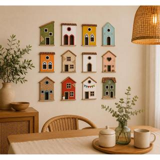 Kit Decorativo Casinhas Coloridas – Decoração Criativa para Ambientes