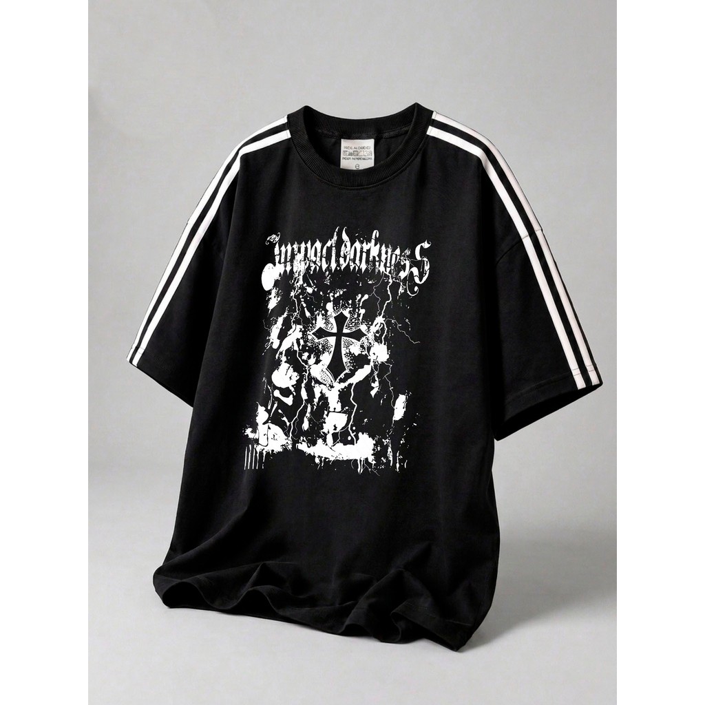 Camiseta Manga Listrada Impact Darknes Streetwear Masculina Feminina 100% Algodão Premium Lançamento Envio Imediato